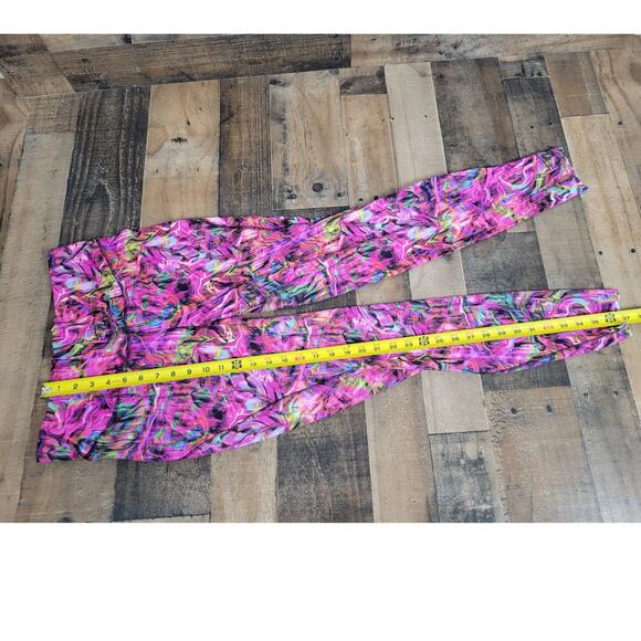 Lululemon Fast Free High Rise Tight 25" *Nulux Hyper Flow‎ Pink Multi Size 10 HR - Picture 9 of 9